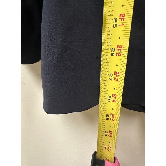 Badgley Mischka Navy Blue Black Wedding High Low Gown Dress Size 10 Flawed - Picture 15 of 16